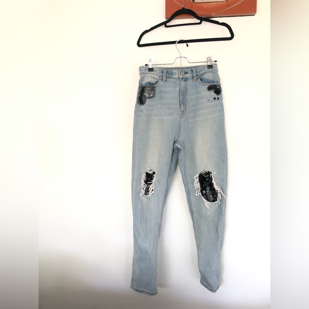 Blue embellished jeans BDG